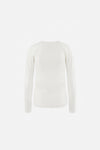 Lightweight Long Sleeve Fitted Tee, Lunar White