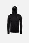 Hooded Grid Fleece, Black