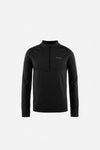 Half Zip Grid Fleece, Black