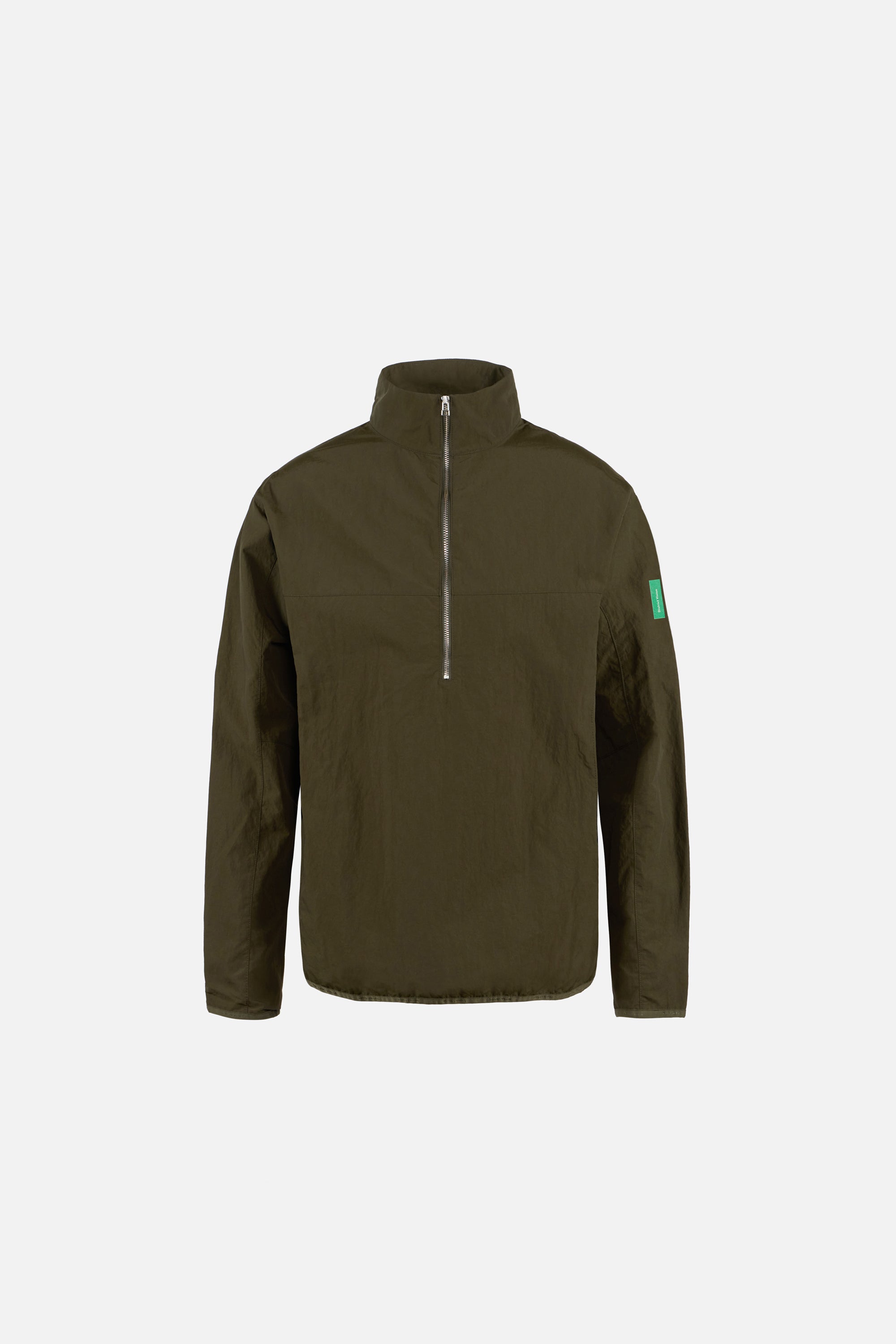 Half-Zip Nylon Windbreaker, Moss – District Vision