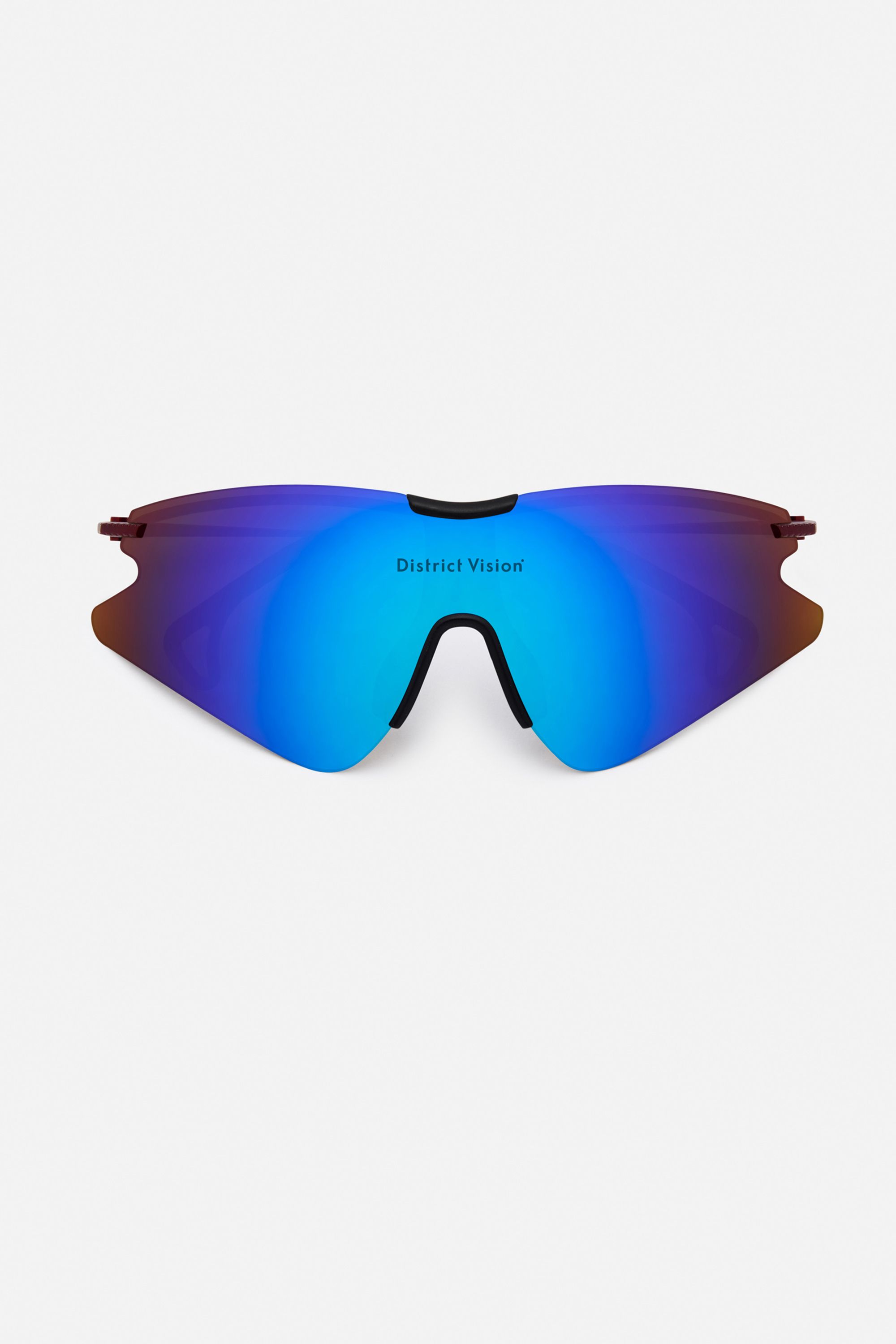District Vision Kohei sunglasses サングラス Kohei Aero Blade Ti Oxblood, D+ Blue Mirror – District Vision