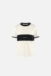Japan Cotton Ringer Tee, Vintage White-Black