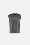 California Cotton Cut-Off Tee, Flower Power