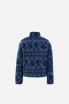 Cropped Pile Fleece Jacket, Blue Arrow