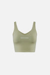 Twin Layer Long Line Bra, Ash