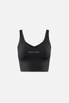 Twin Layer Long Line Bra, Black