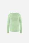 Aloe Long Sleeve Fitted Tee, Pistachio