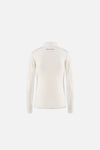 Paneled Long Sleeve Mock Tee, Lunar White