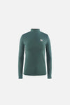 Paneled Long Sleeve Mock Tee, Spruce