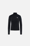Paneled Long Sleeve Tee, Black