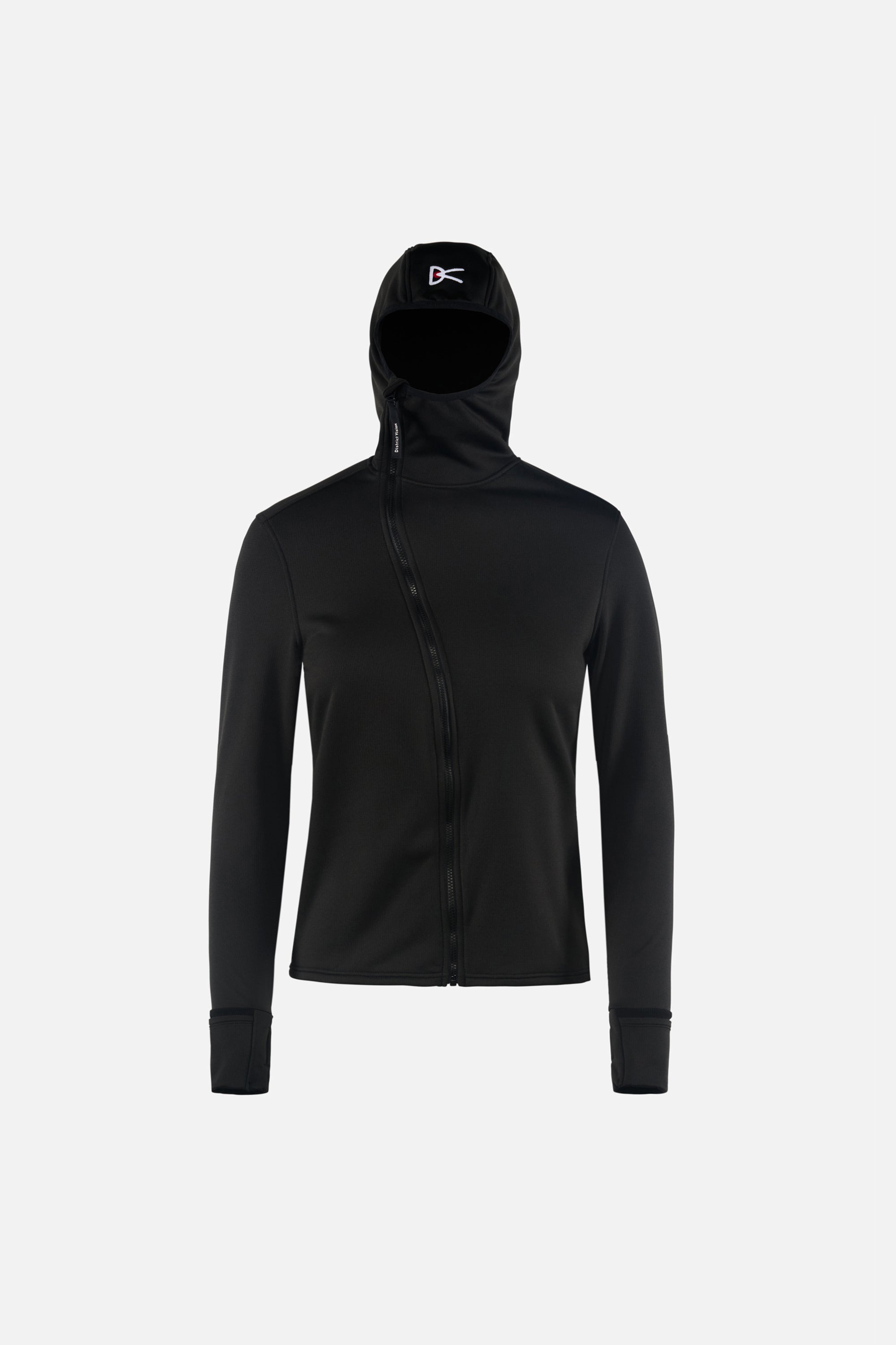 Hooded Fitted Grid Fleece, Black – District Vision