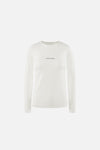 Lightweight Long Sleeve Fitted Tee, Lunar White