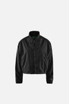Cropped Recycled DWR Jacket, Black