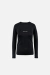 Lightweight Long Sleeve Fitted Tee, Black
