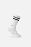 Japanese Organic Cotton Socks, White/Navy