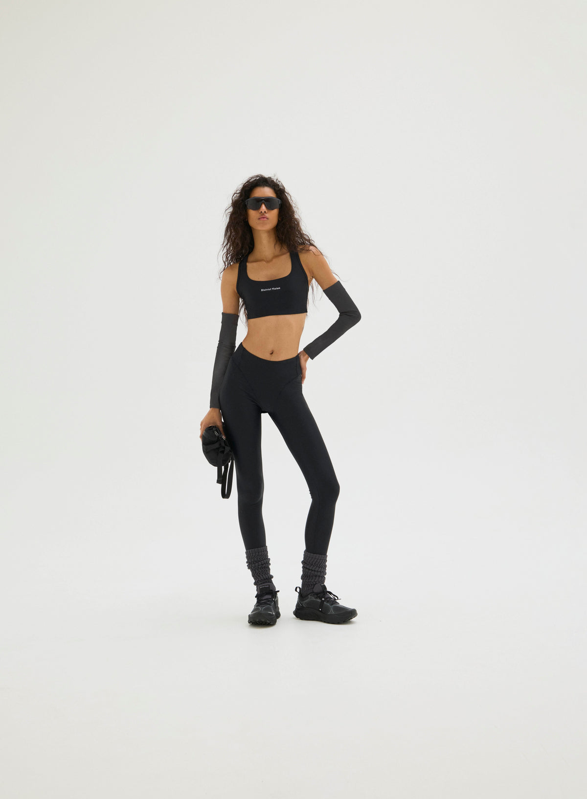 Twin Layer Medium Support Bra, Black, 이미지 3/7
