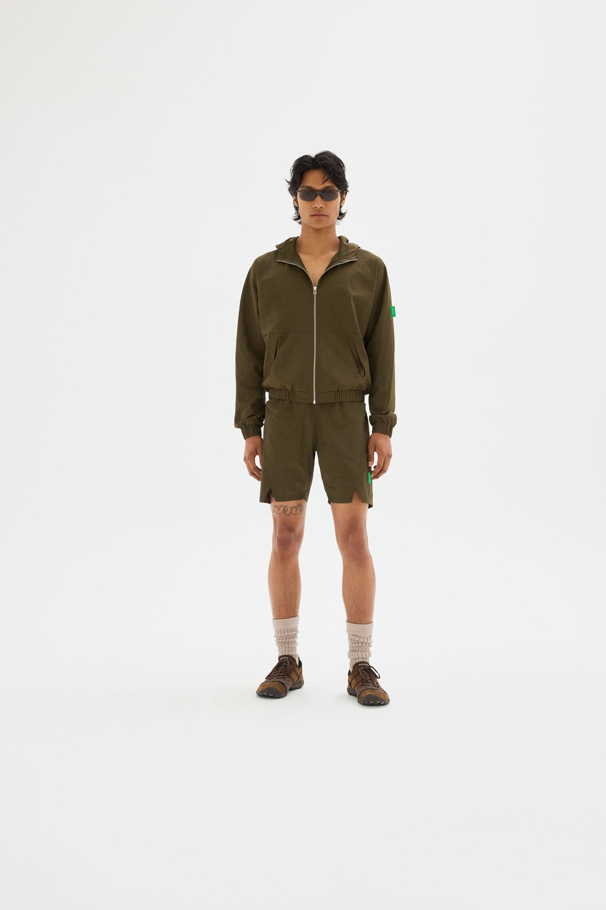 Taslan Nylon Jacket, Moss, 이미지 3/8