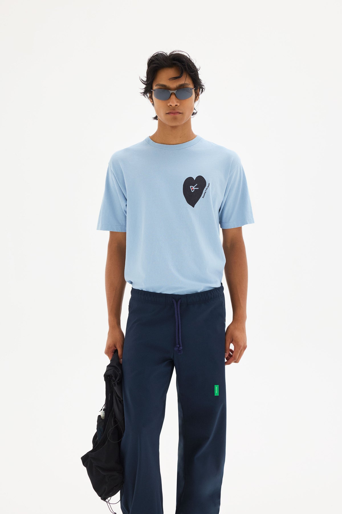 California Cotton Tee, Run in Love Light Blue, 이미지 3/3