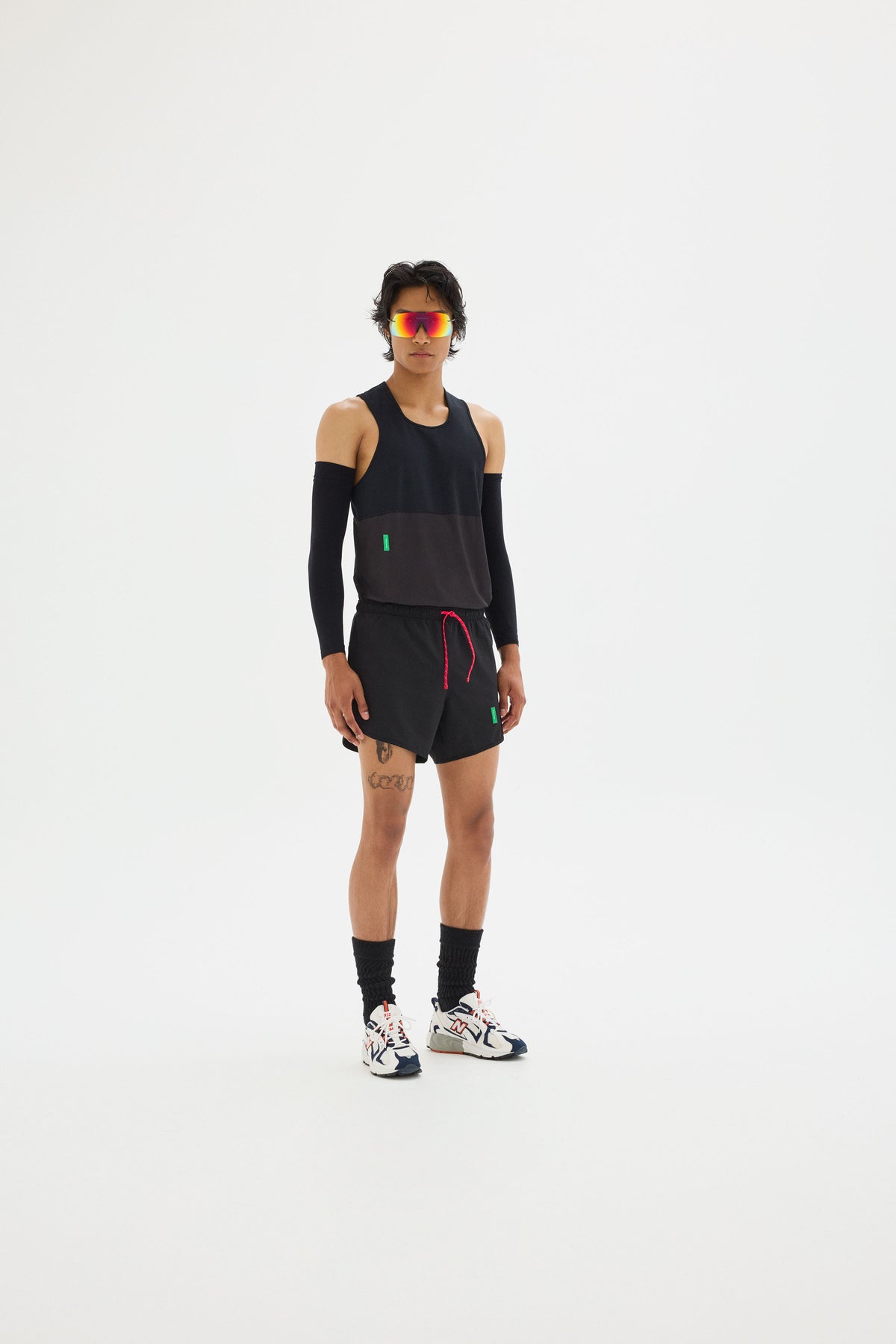 Paneled Training Singlet, Black, 이미지 3/4