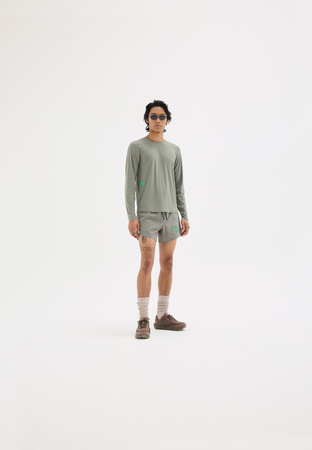 5" Training Shorts, Oyster, image 3 of 5