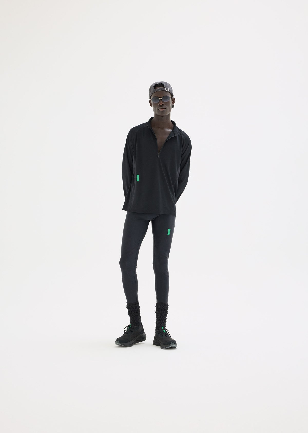 Quarter Zip Training Long Sleeve, Black, image 3 of 6