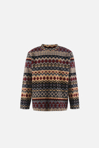 Jacquard Knit Crew Neck, Fair Isle