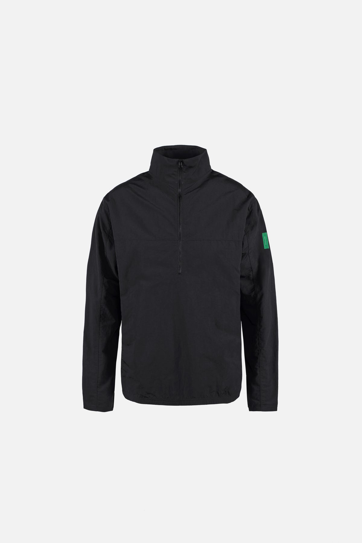 Half-Zip Nylon Windbreaker, Black, image 1 of 4