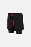 Layered Training Shorts, Black/Black