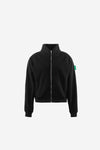 Reverse Brushed Full-Zip Fleece, Black