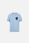 California Cotton Tee, Run in Love Light Blue