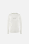Ultralight Aloe Long Sleeve Fitted Tee, Lunar White