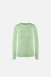 Aloe Long Sleeve Fitted Tee, Pistachio