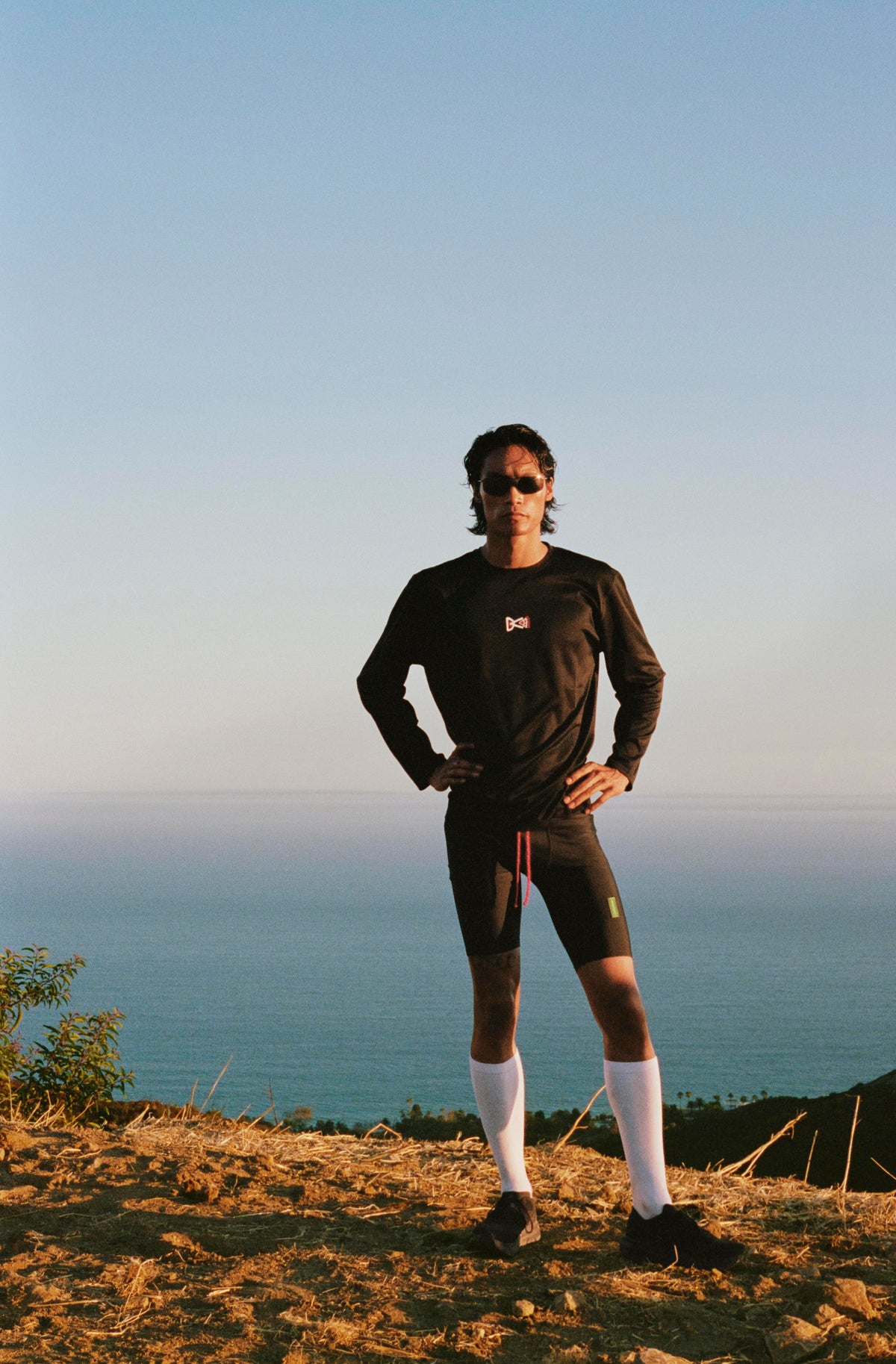 Long Sleeve Boxy Training Tee, Black Flame, 이미지 3/6